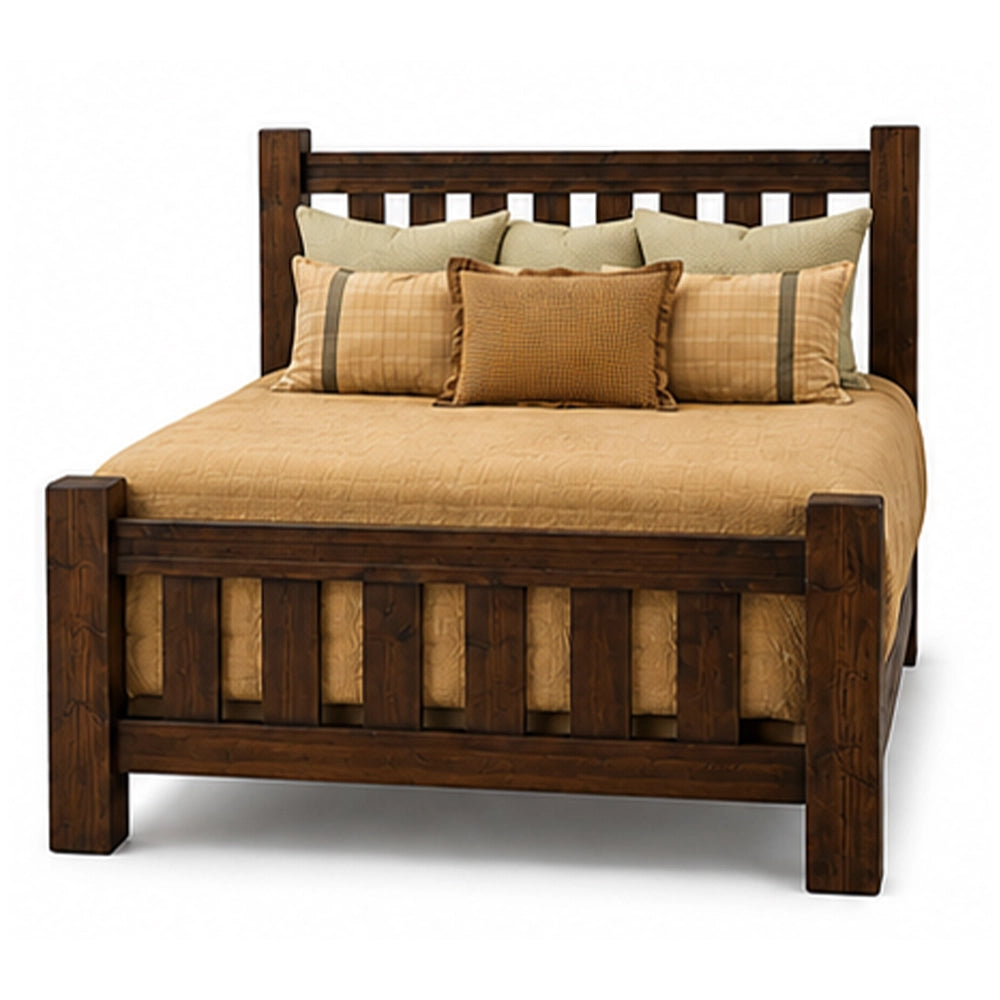 Gabriel Brown Solid Wood Rustic 5-Piece Queen Bedroom Set