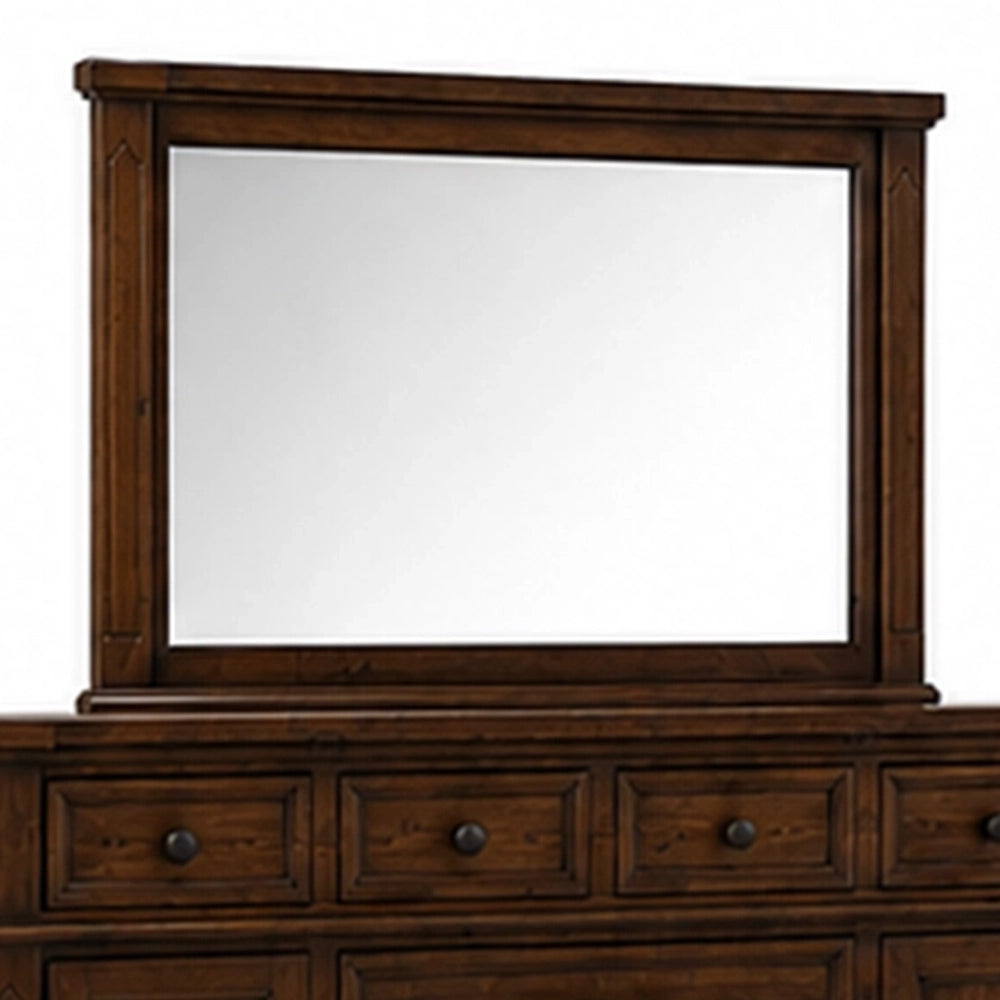 Gabriel Brown Solid Wood Rustic 5-Piece Queen Bedroom Set