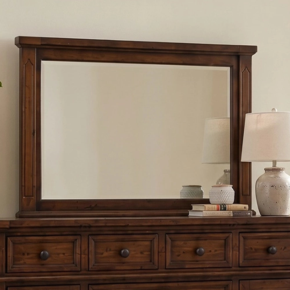 Gabriel Brown Solid Wood Rustic 5-Piece Queen Bedroom Set