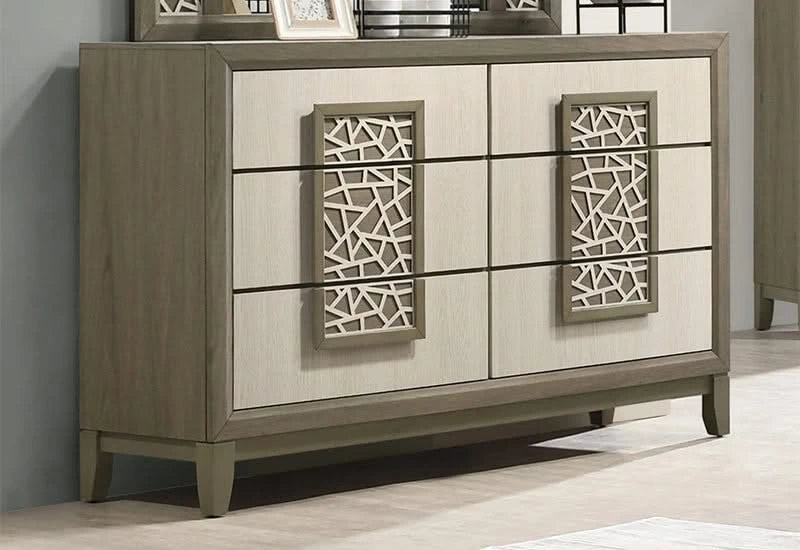 Gateway Ash Grey 5 Piece Bedroom Set with Upholstered Bed