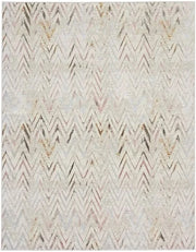 Glossy Multicolor Contemporary Chevron Area Rug