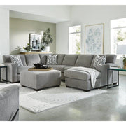 Greenland Earth Modern 2-Piece Sectional with Chaise and Accent Pillows