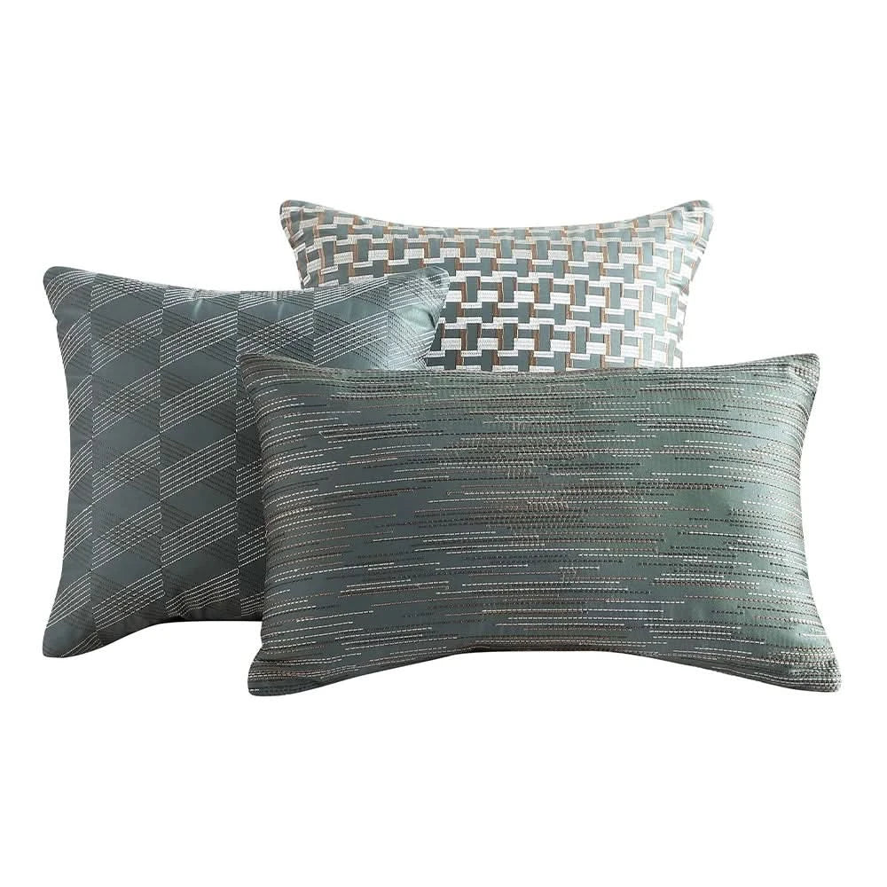 Haley Green Queen or King 10PC Comforter Set with Coverlet & Decorative Pillows