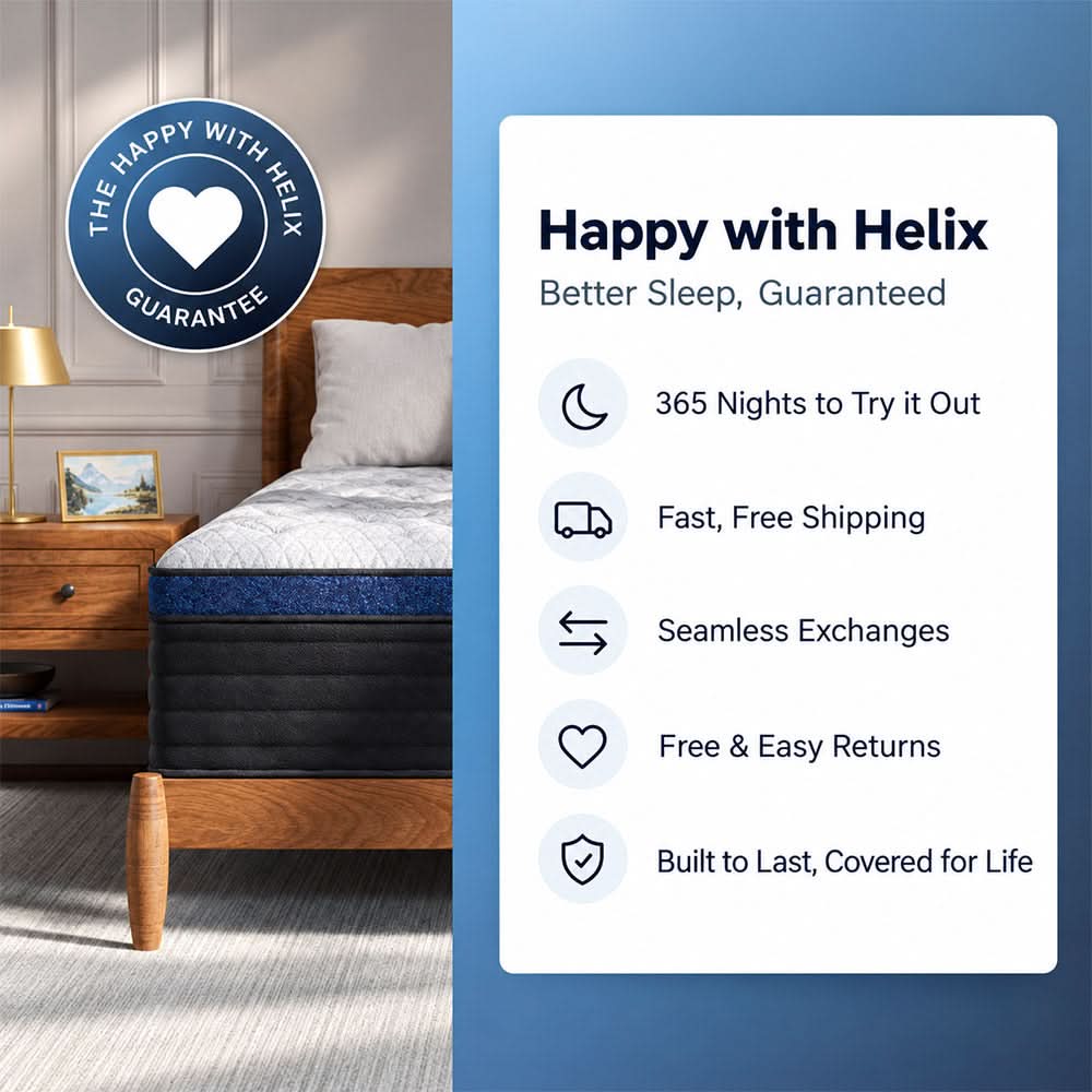 Helix Midnight Luxe 13.5" Medium Mattress