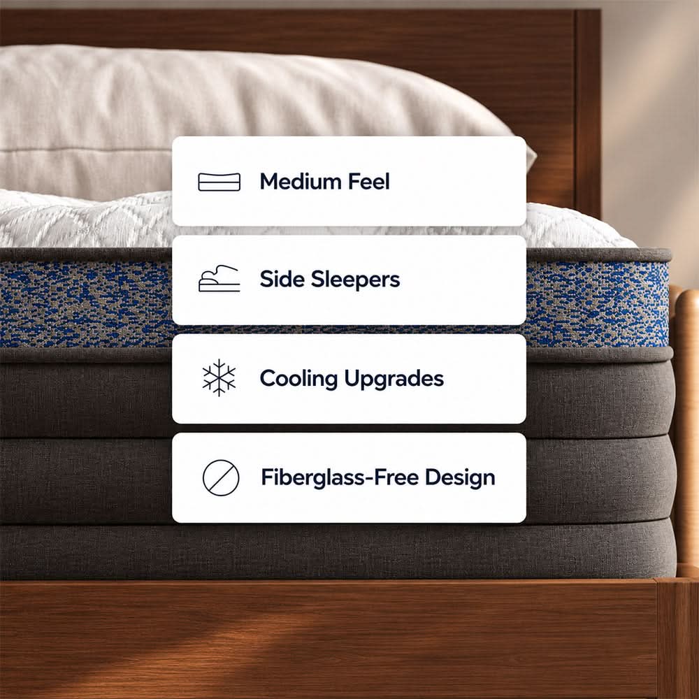 Helix Midnight Luxe 13.5" Medium Mattress