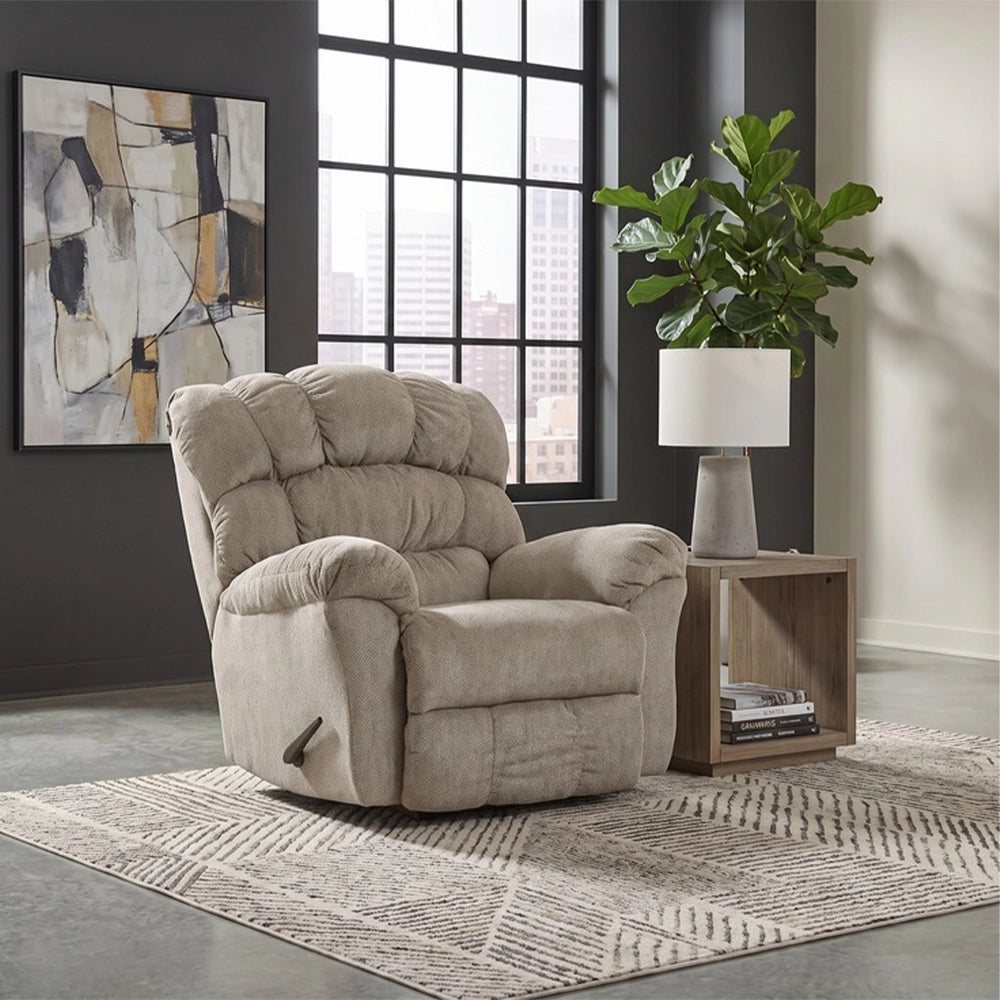 Henning Manual Rocker Recliner – Available in Brown or Gray