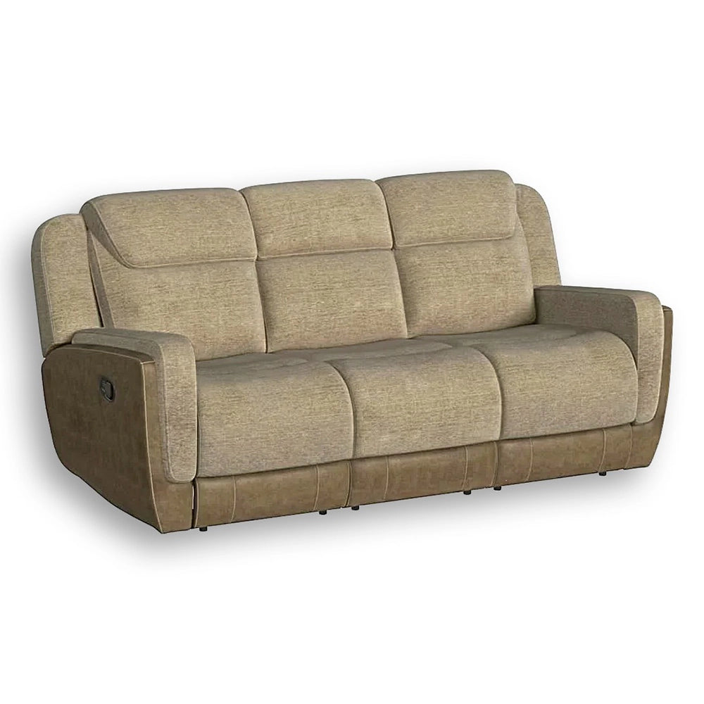 Hornet Beige Contemporary Reclining Sofa – Available in Manual or Power Reclining