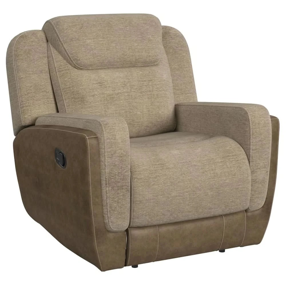Hornet Beige Contemporary Recliner with Gliding Motion
