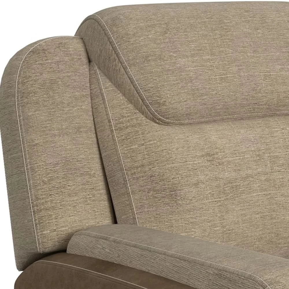 Hornet Beige Contemporary Reclining Sofa – Available in Manual or Power Reclining