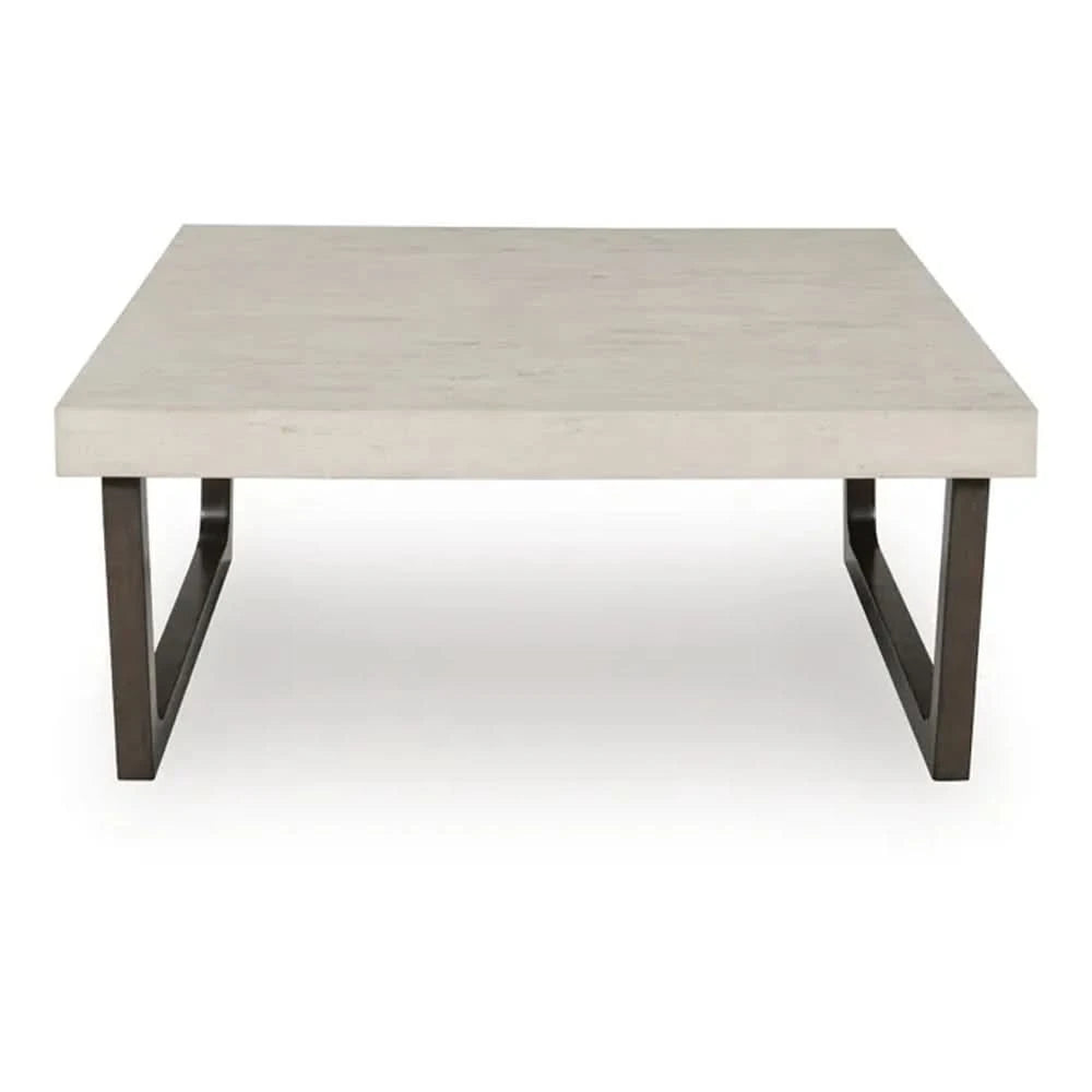 Inkie Gray Contemporary 2-Piece Occasional Table Set with Faux Cement Tops
