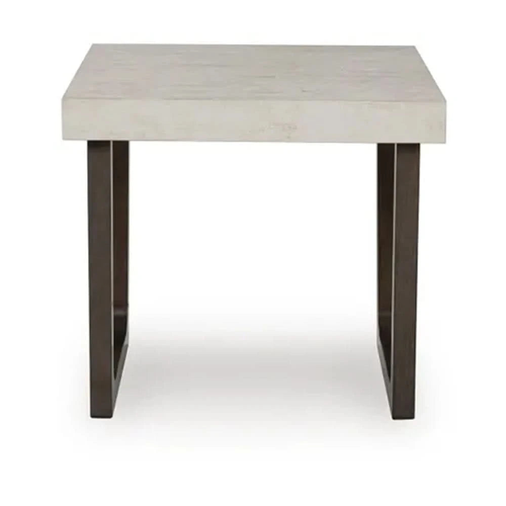 Inkie Gray Contemporary 2-Piece Occasional Table Set with Faux Cement Tops