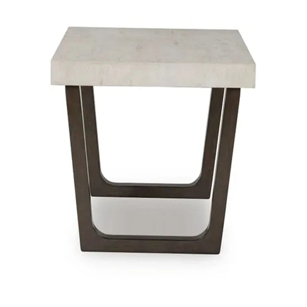 Inkie Gray Contemporary 2-Piece Occasional Table Set with Faux Cement Tops