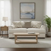 Javelin Cream Traditional Loveseat with Accent Pillows