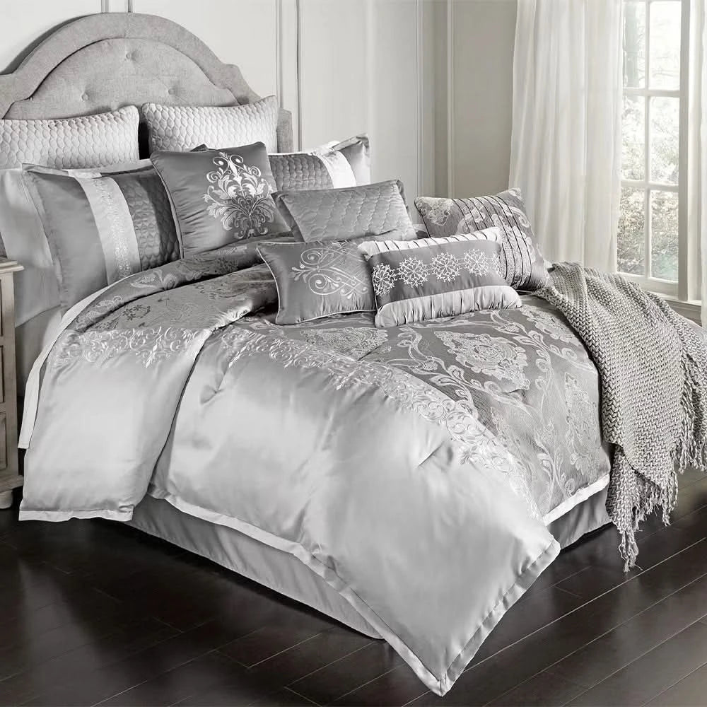 Kira Queen or King 12PC Comforter Set with Throw & Decorative Pillows