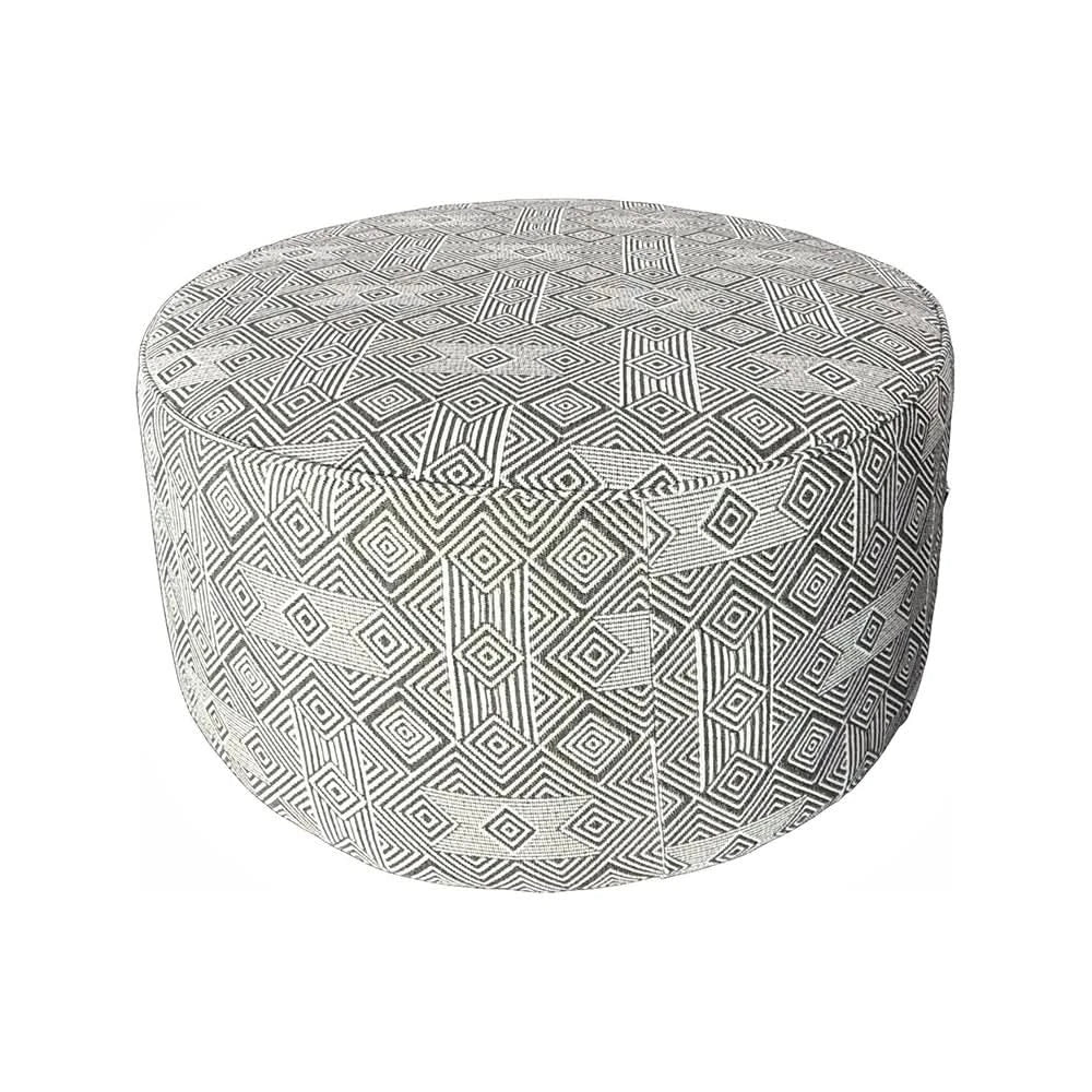Kirkpatrick Graphite Contemporary Upholstered Ottoman with Plush Cushion