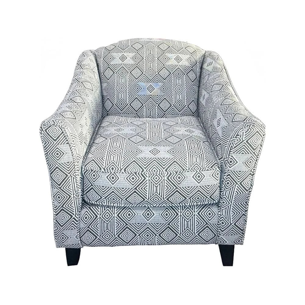 Kirkpatrick Graphite Contemporary Accent Chair with Plush Cushions