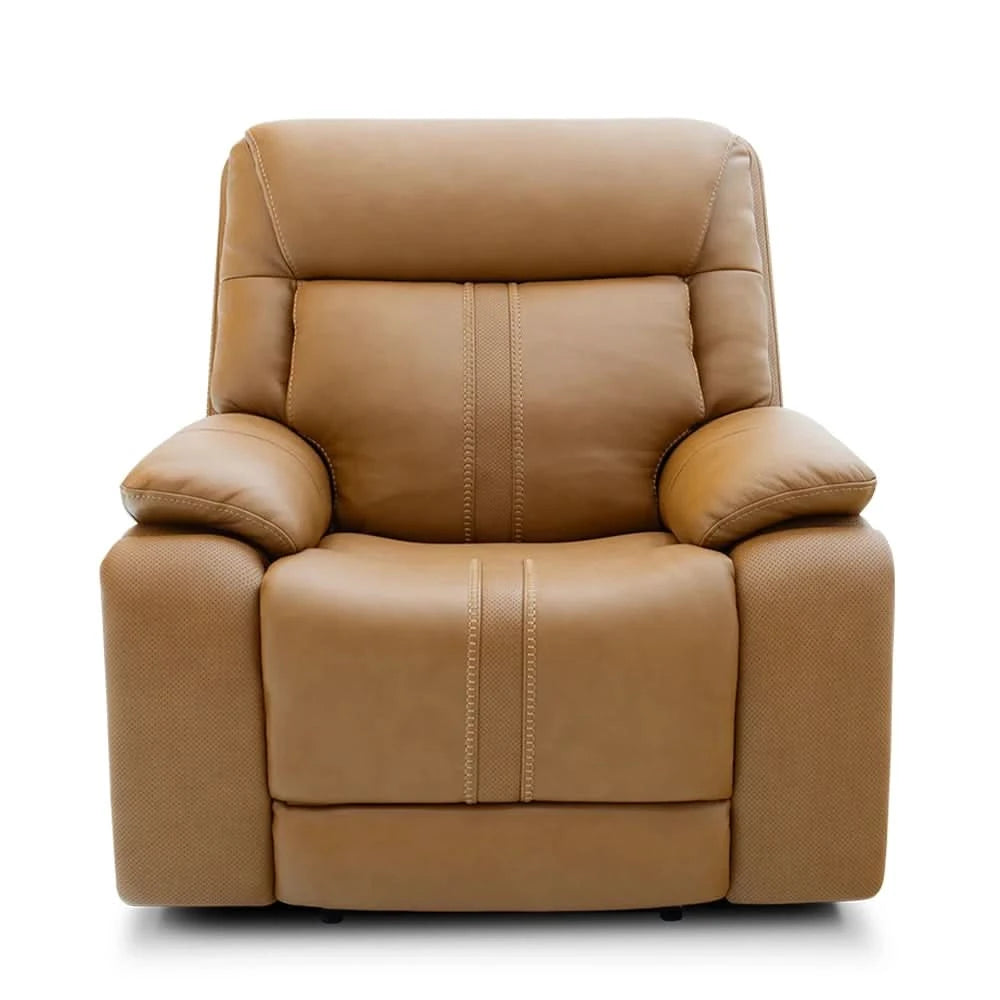 Moto Motion Kona Butternut Triple Power Recliner with Immersive Sound, Heat and Massage