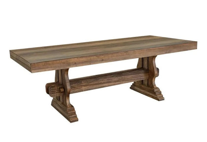 La Grange Weathered Wood Counter-Height Trestle Dining Table