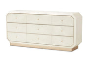 La Rachelle Medium Champagne 6-Drawer Dresser with Velvet-Lined Storage