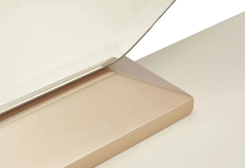 La Rachelle Geometric Wall Mirror with Chardonnay Gold Frame