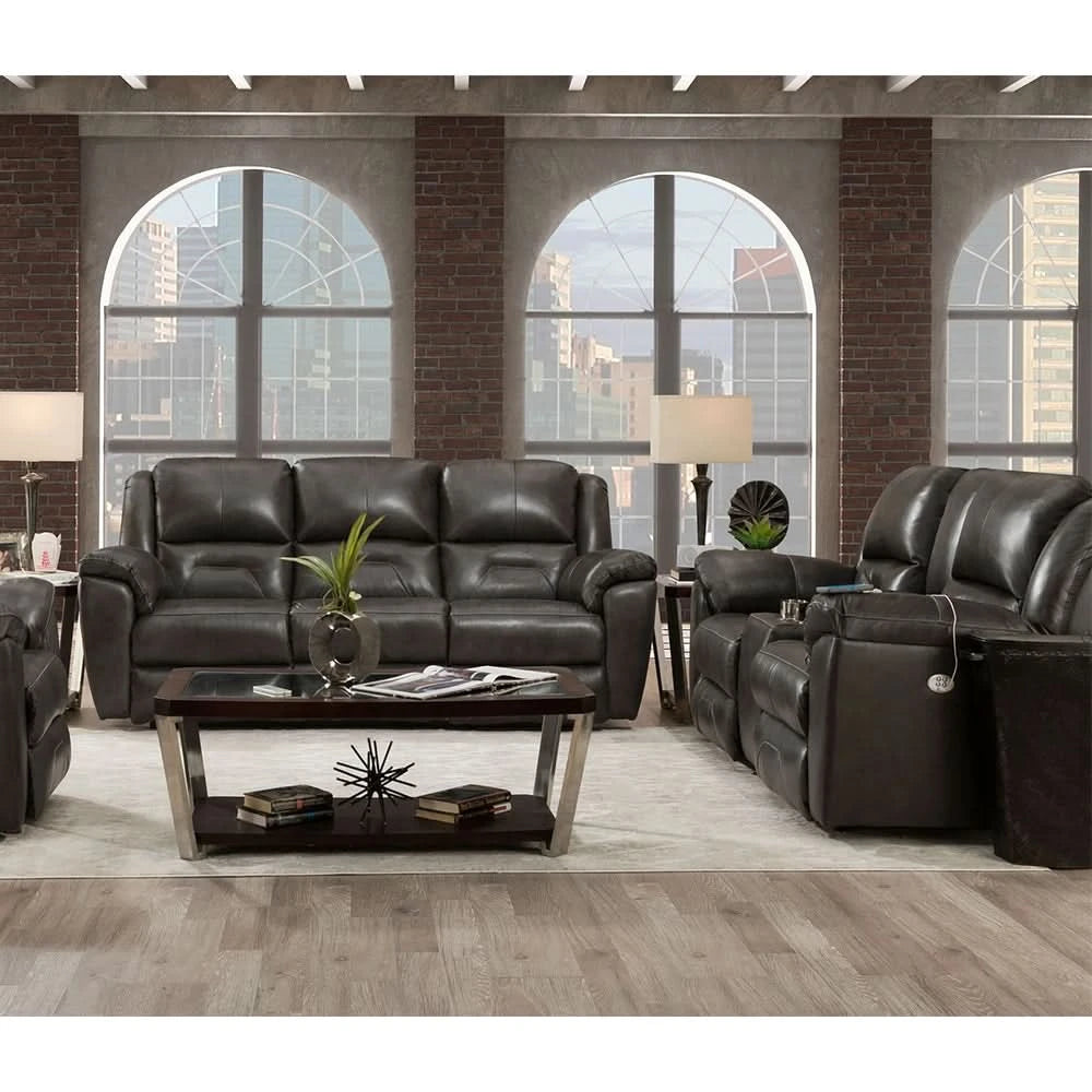 Latitude Power Leather Reclining Sofa with Wall Hugger Design