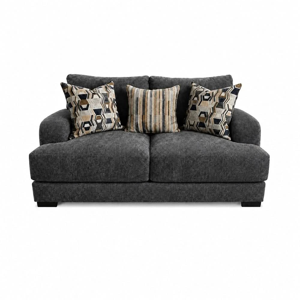 Lennon Pewter Living Room Set with Sofa & Loveseat