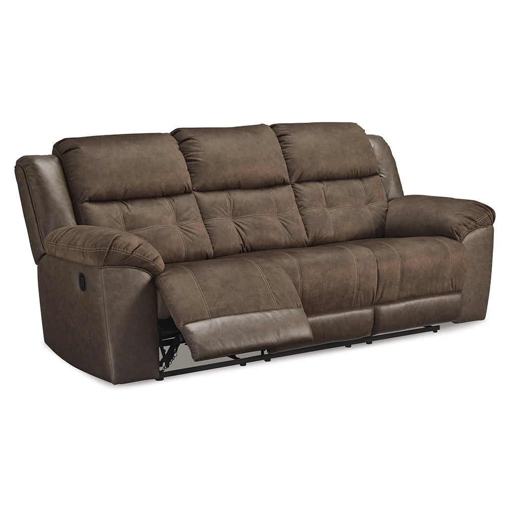 Leroy Chestnut Contemporary Manual Reclining Sofa