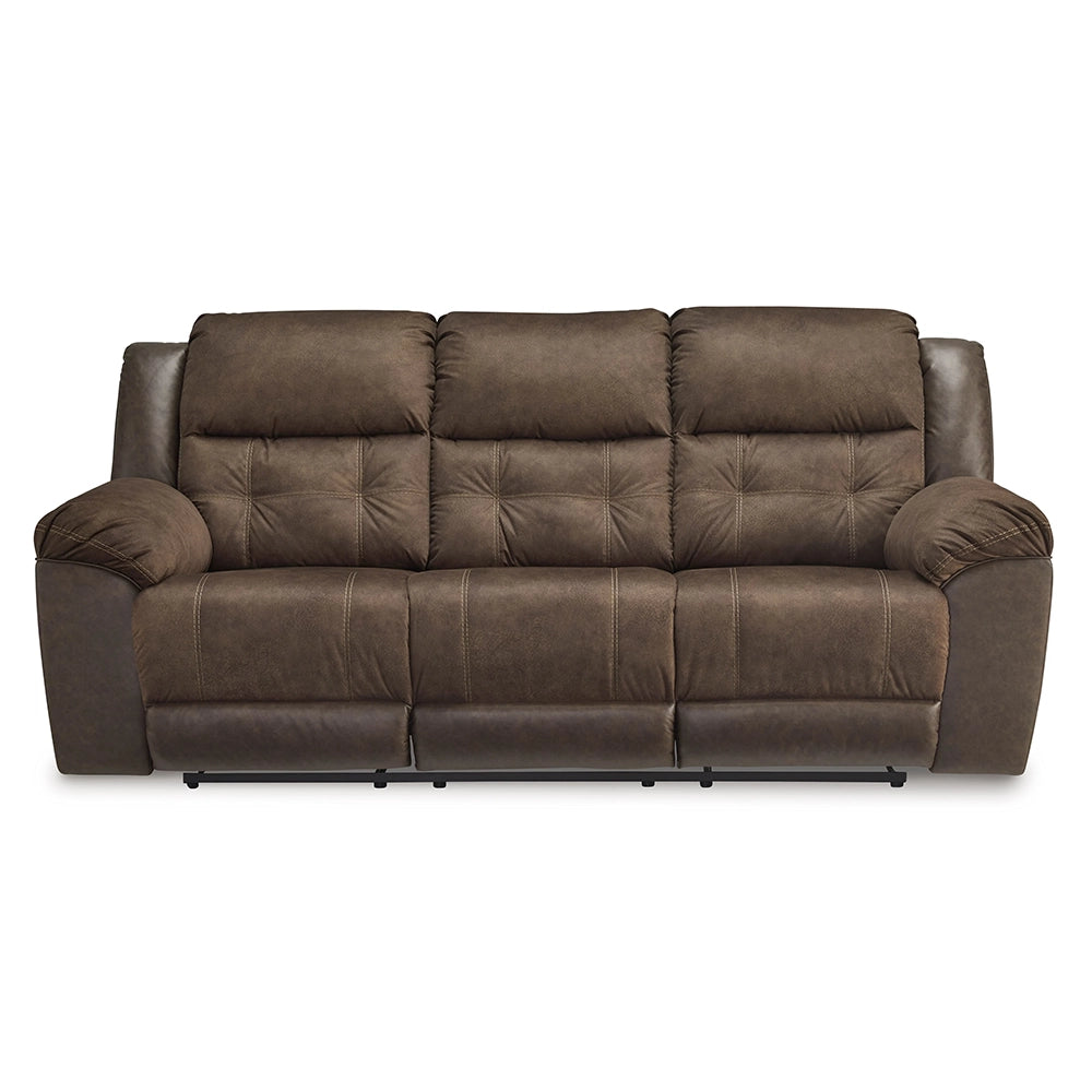 Leroy Chestnut Contemporary Manual Reclining Sofa