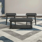 Libby Brown Contemporary 3PC Coffee Table Set with Shelf Storage