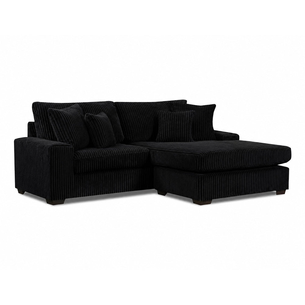 Linx Modern 2 PC Modular Sectional with Chaise and Accent Pillows