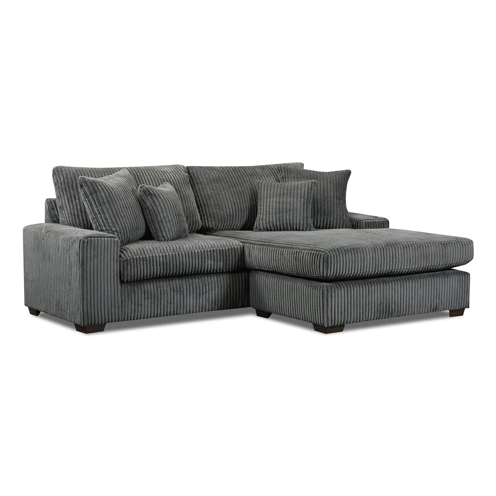 Linx Modern 2 PC Modular Sectional with Chaise and Accent Pillows