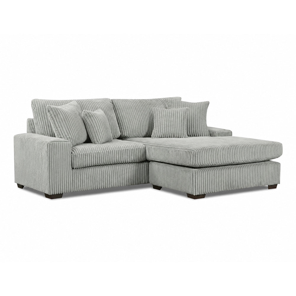 Linx Modern 2 PC Modular Sectional with Chaise and Accent Pillows