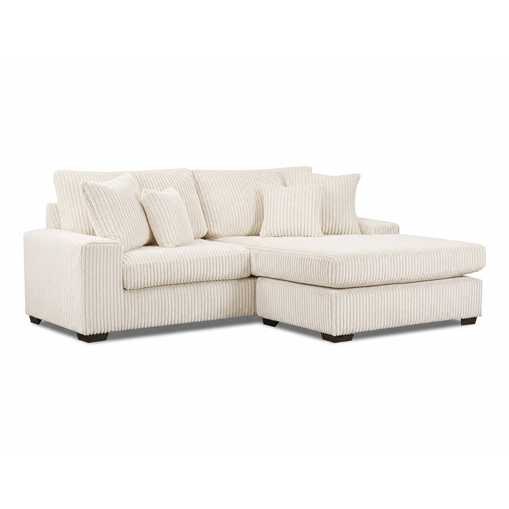 Linx Modern 2 PC Modular Sectional with Chaise and Accent Pillows