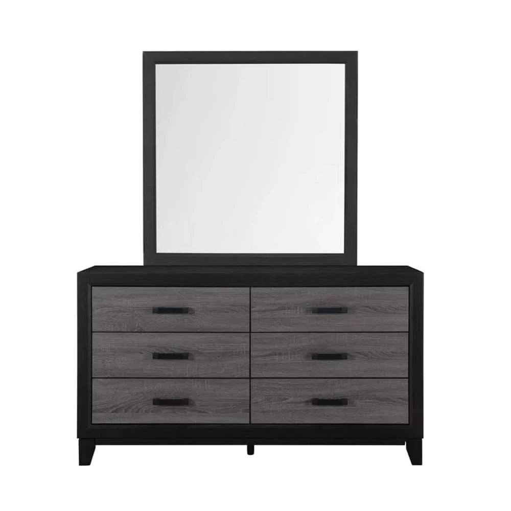 Lisbon Black/Gray Bedroom Mirror