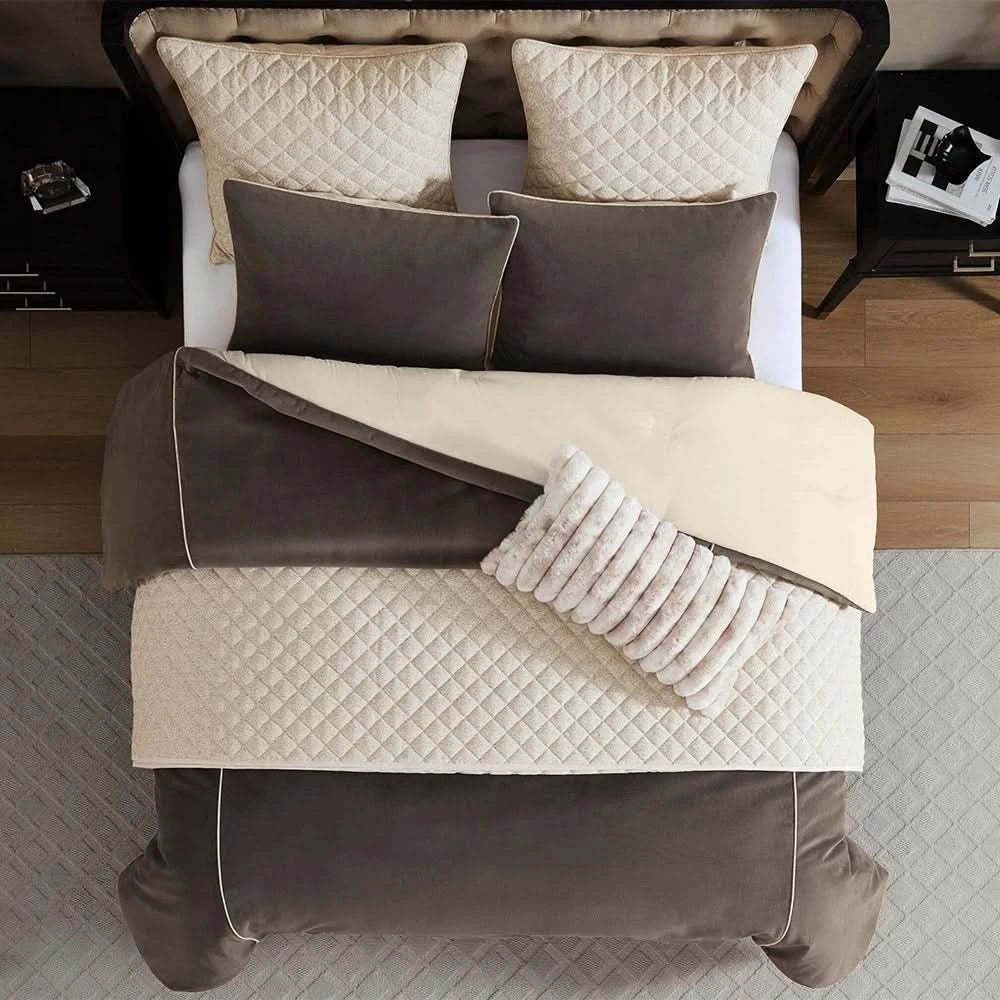 Maci Queen or King 8PC/7PC Comforter Set with Coverlet & Decorative Pillows