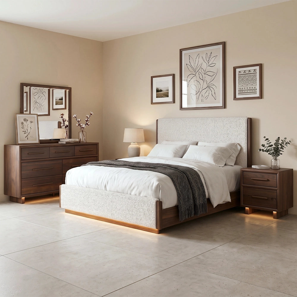 Malibu Walnut 5-Drawer Chest