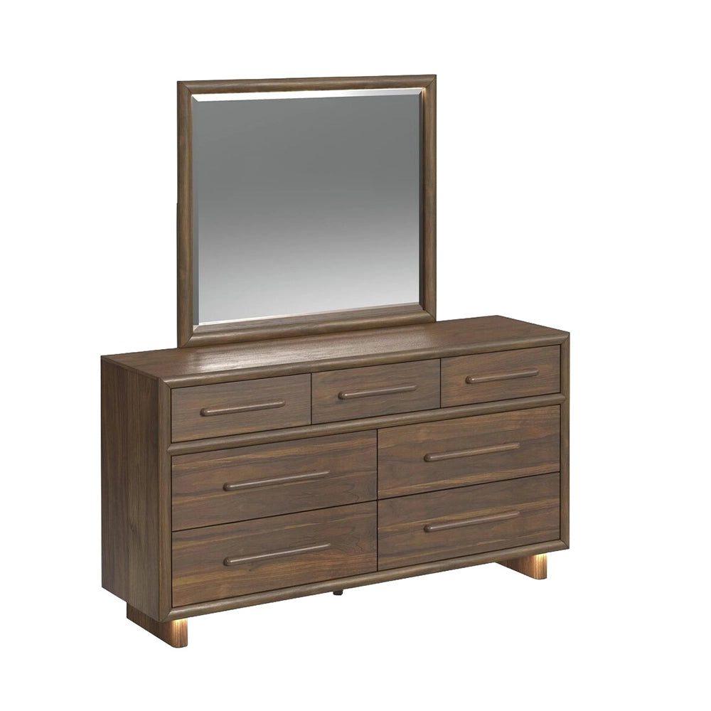Malibu Walnut 7-Drawer Dresser