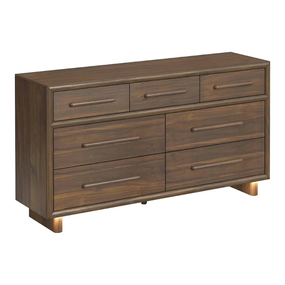 Malibu Walnut 7-Drawer Dresser