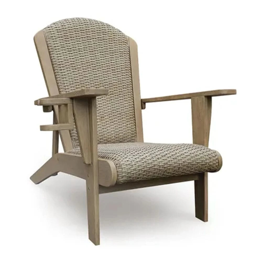 Marina Sun Casual Outdoor Chair with Resin Wicker & Eucalyptus Wood