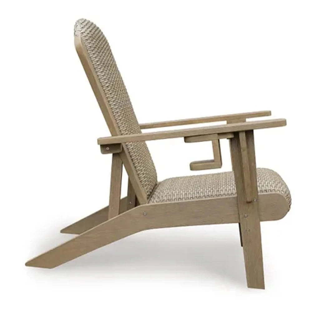 Marina Sun Casual Outdoor Chair with Resin Wicker & Eucalyptus Wood
