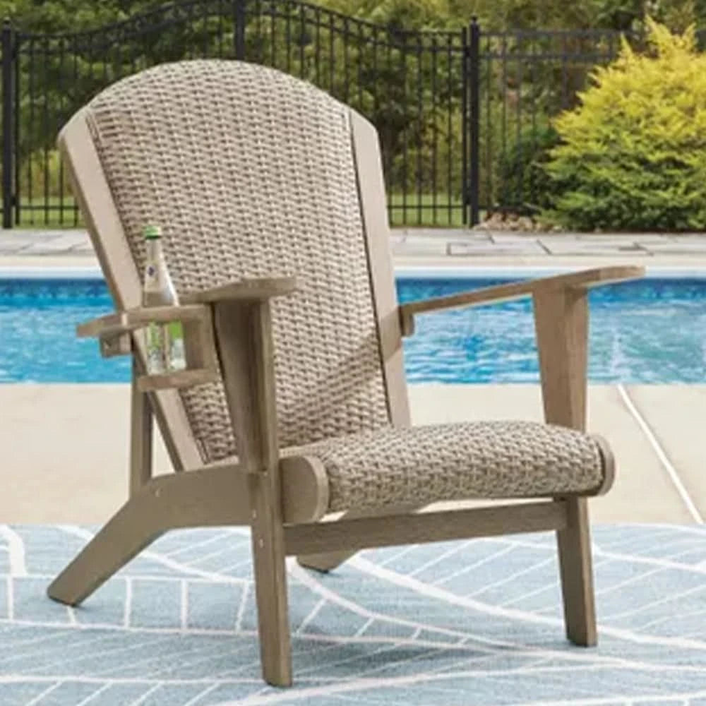 Marina Sun Casual Outdoor Chair with Resin Wicker & Eucalyptus Wood