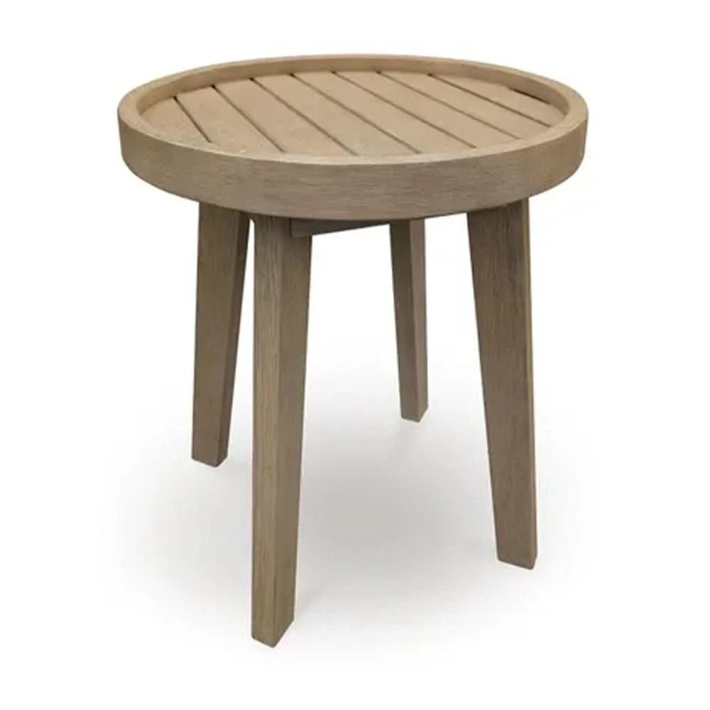 Marina Sun Casual Outdoor End Table with Eucalyptus Wood