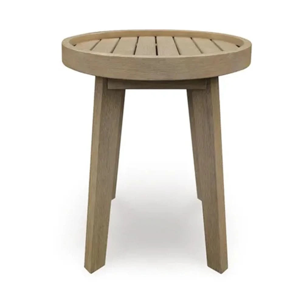 Marina Sun Casual Outdoor End Table with Eucalyptus Wood
