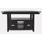 Martini Dark Charcoal Adjustable Counter Height Extension Dining Table with Storage