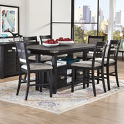 Martini Dark Charcoal 7-Piece Counter Height Dining Set