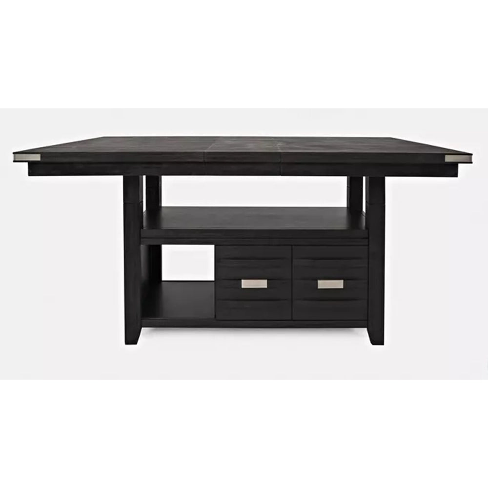 Martini Dark Charcoal Adjustable Counter Height Extension Dining Table with Storage