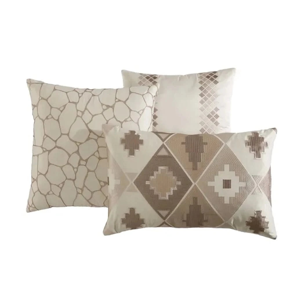 Mavis Queen or King 10PC Comforter Set with Coverlet & Decorative Pillows