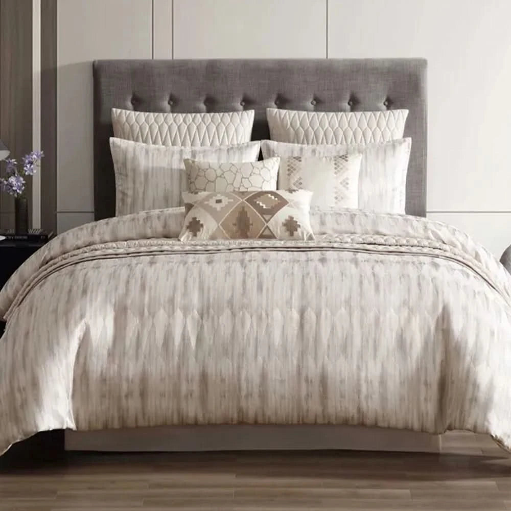 Mavis Queen or King 10PC Comforter Set with Coverlet & Decorative Pillows