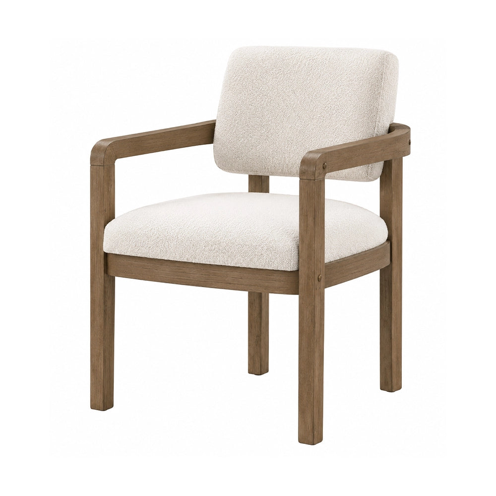 Milly Grey Modern Upholstered Dining Arm Chair