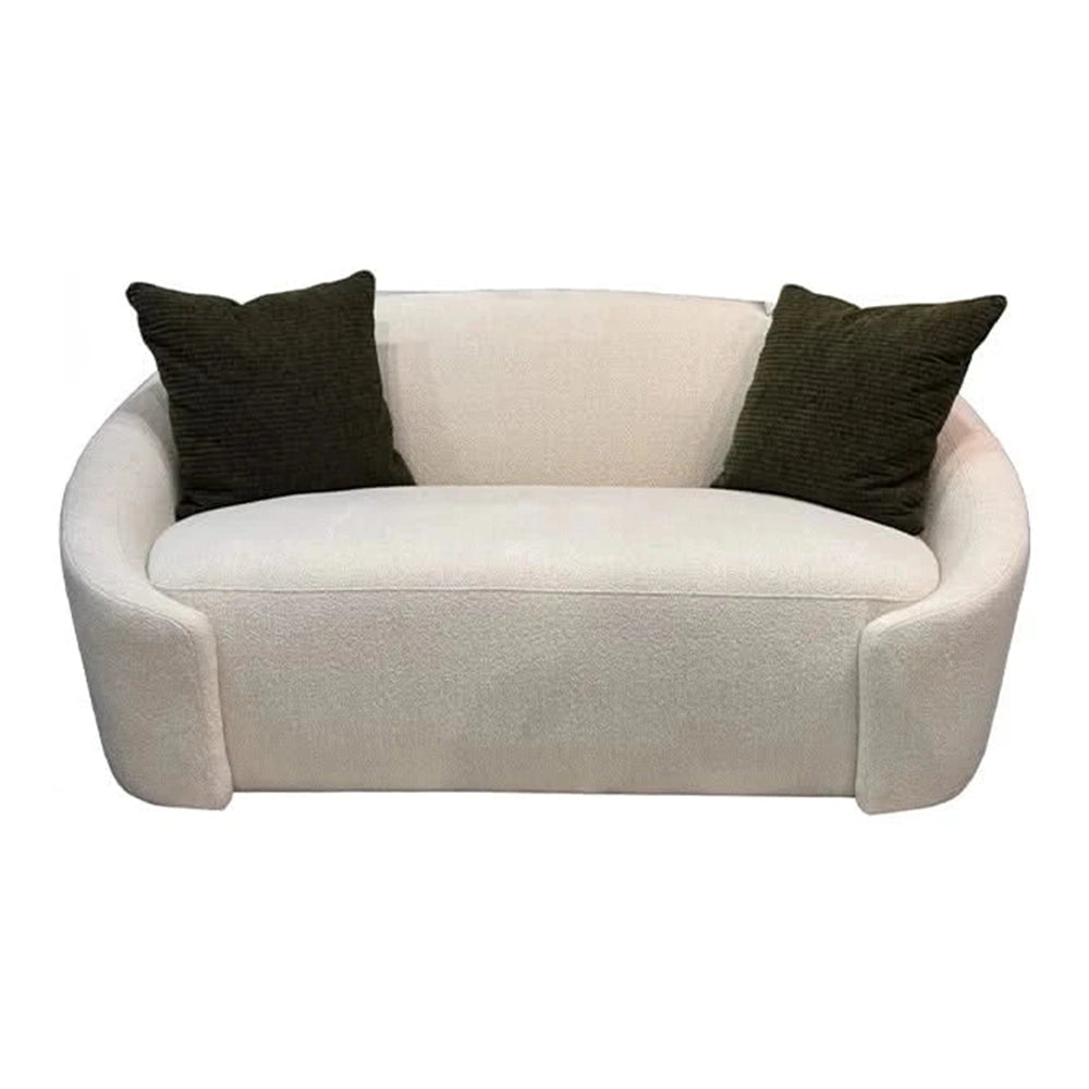 Monteviedo Ivory Bouclé Curved Sofa & Loveseat Set